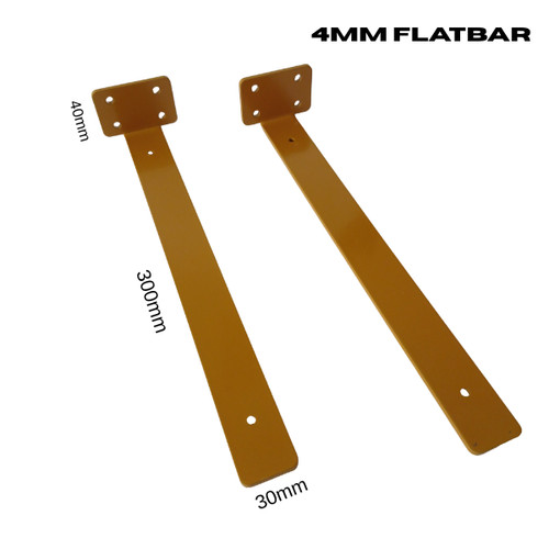 Pair floating shelf brackets - shelf,