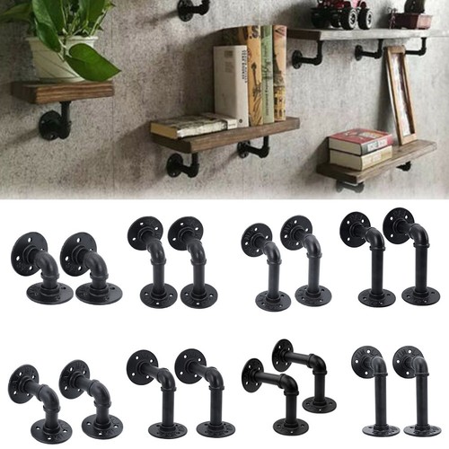 Iron pipe shelf brackets - pipe,