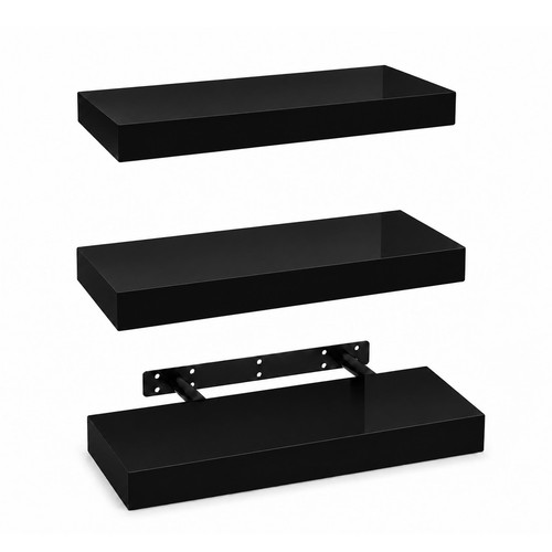 Black floating shelf 40cm - floating,
