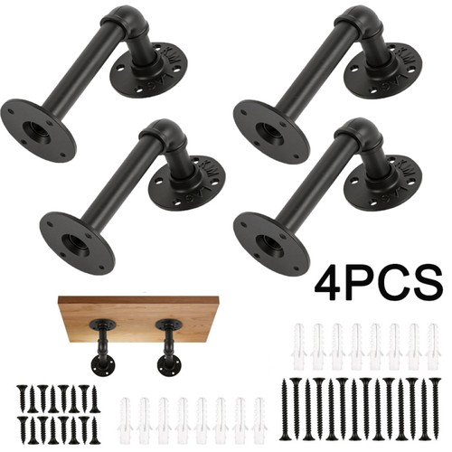 Pipe shelf brackets - 4x,