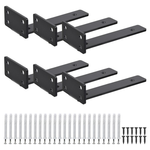 6pcs floating shelf - floating, brackets