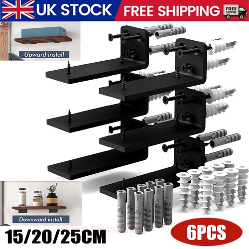 Floating shelf brackets - 6x,