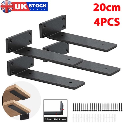4pcs black floating shelf - 4pcs,