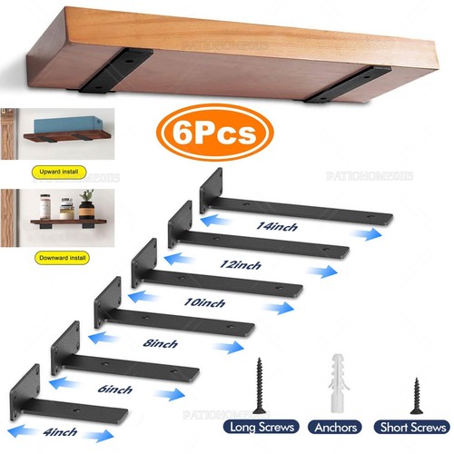 Floating shelf brackets - 6x,