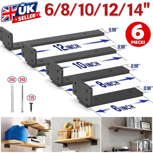 Floating shelf brackets - 6x,