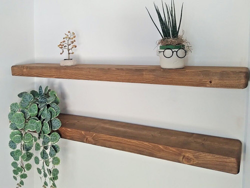 Rustic shelves floating - floating, solid